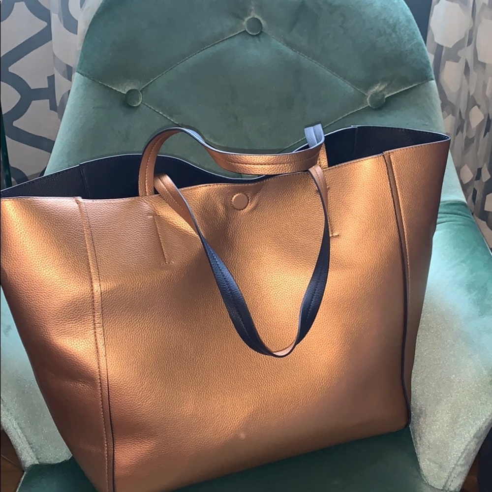 Rose Gold/Navy Blue Reversible Tote